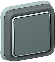 Переключатель с рамкой Legrand Plexo 1-кл. проходной IP55 серый картинка